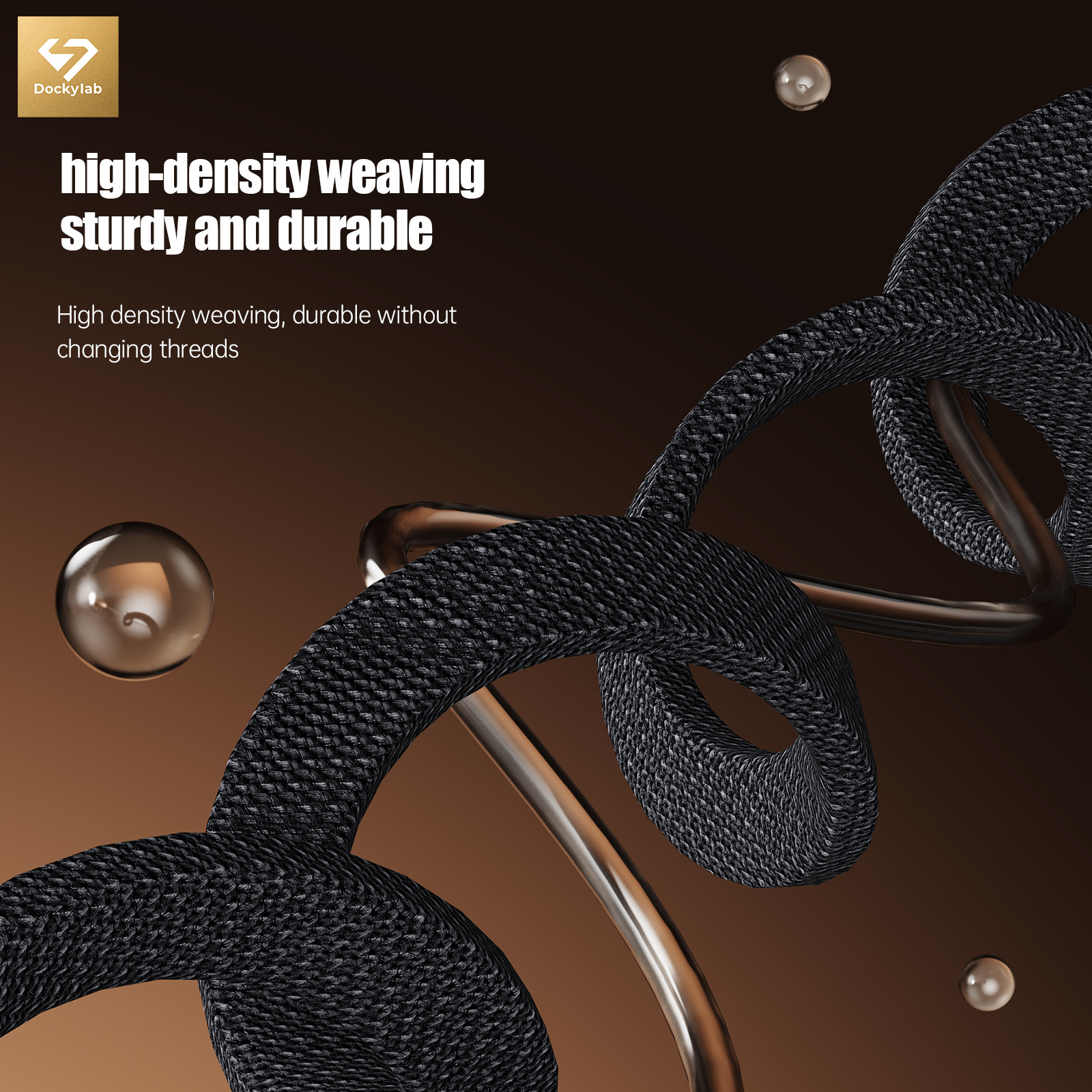 Folding bracket braided data cable